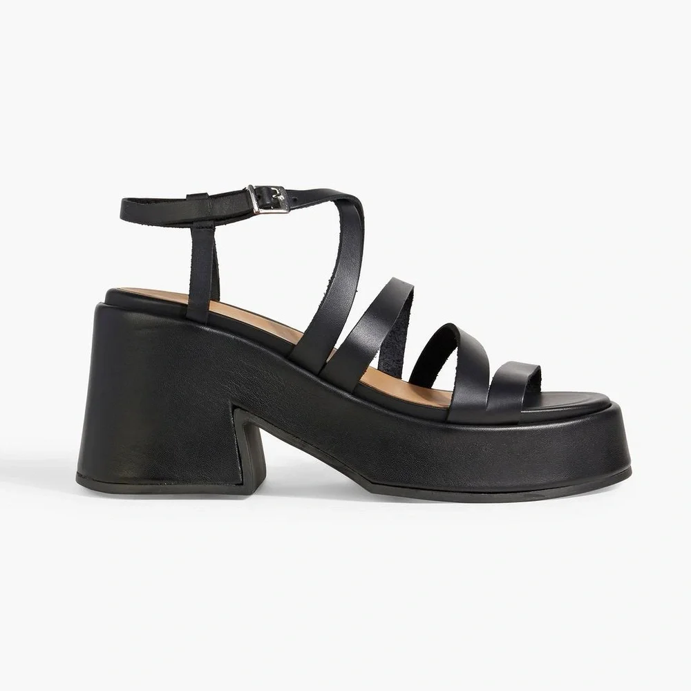 GANNI Platform Leather Sandals
